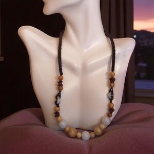Bohemian Beaded Earthy Tone Beaded Necklace
